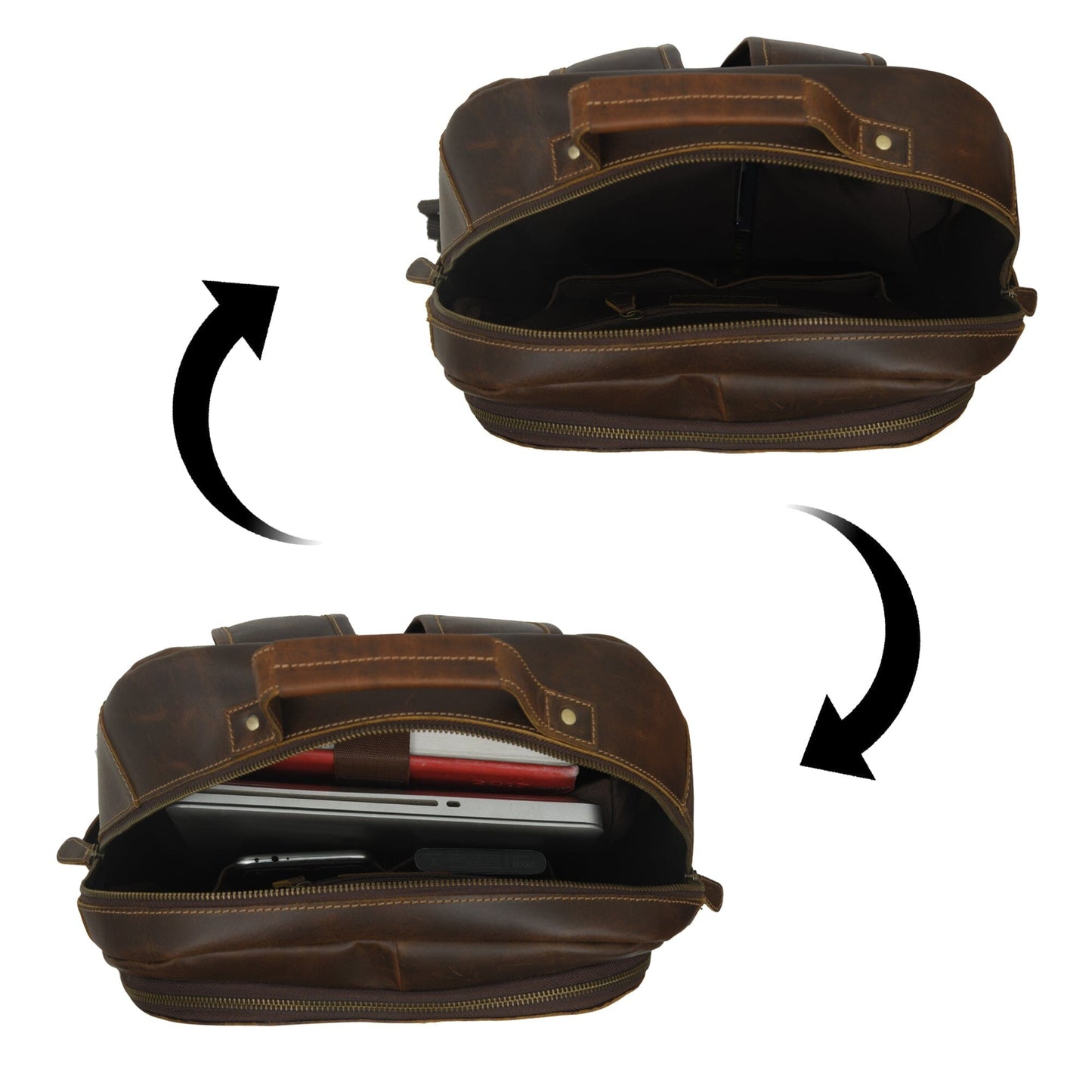 MaheTri Cambridge Unisex Buffalo Leather Backpack - Concordia Style Boutique