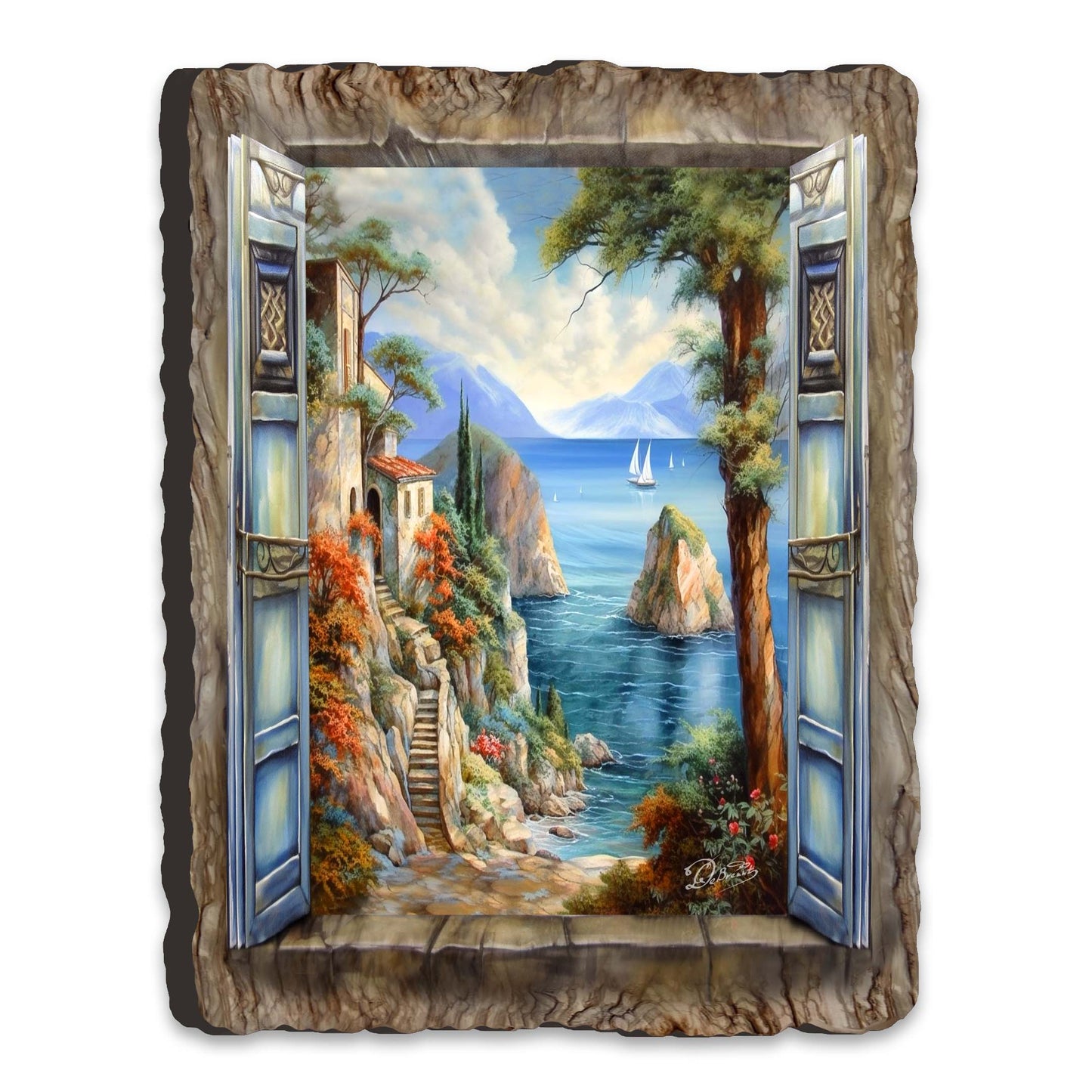 Mediterranean View Wall Art by G. DeBrekht Coastal Decor - 8492101W
