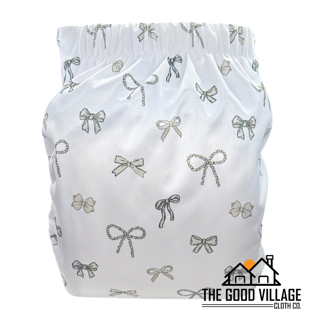 One Size Pocket Diaper | Bow Love - Concordia Style Boutique
