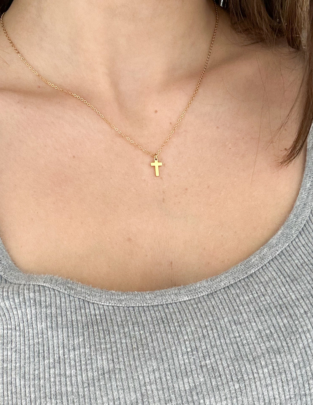 Gold Cross Necklace - Concordia Style Boutique