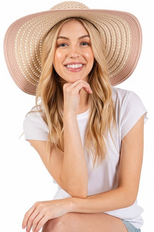 2 Tone Wide Brim Floppy Sun Hat - Concordia Style Boutique