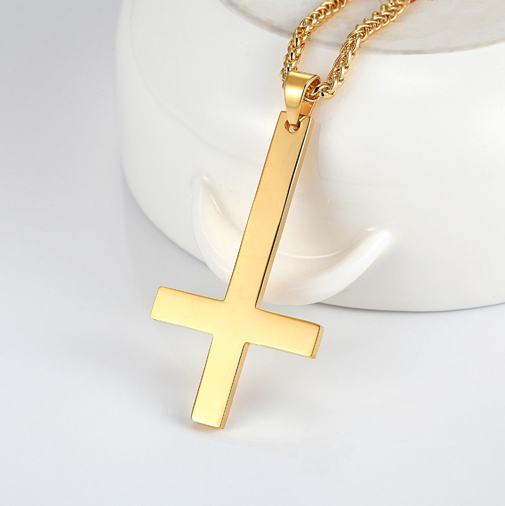 Titanium steel smooth cross necklace pendant - Premium necklace from erDouckan - Just $21! Shop now at Concordia Style Boutique