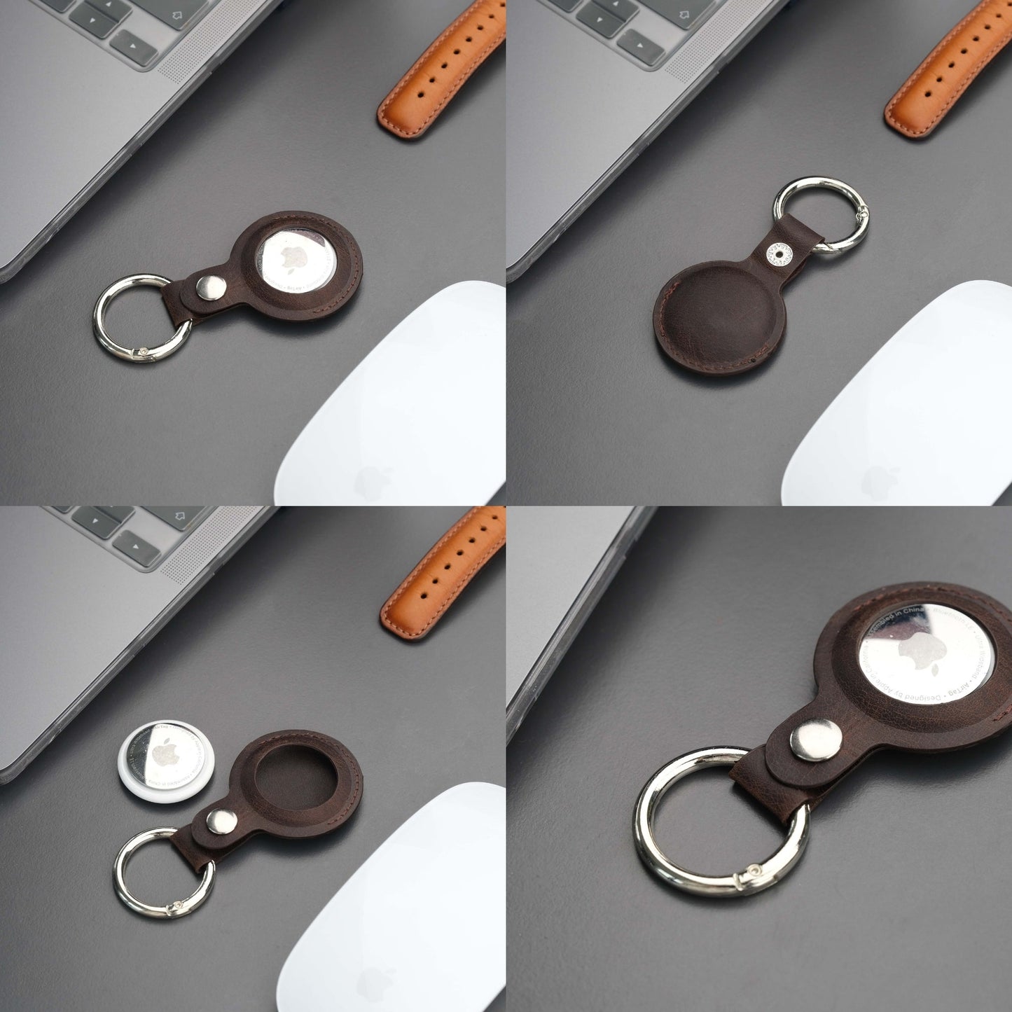 Saratoga Leather AirTag Holder - Concordia Style Boutique