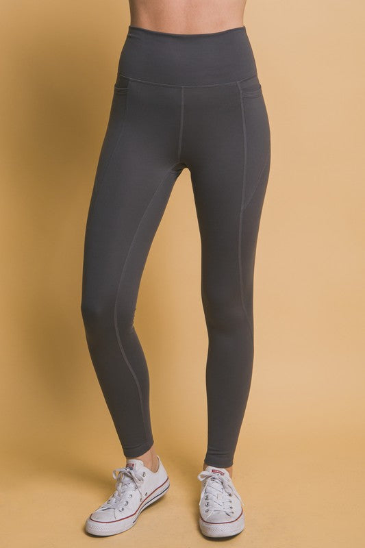 Love Tree High Waist Leggings with Side Pockets - Concordia Style Boutique