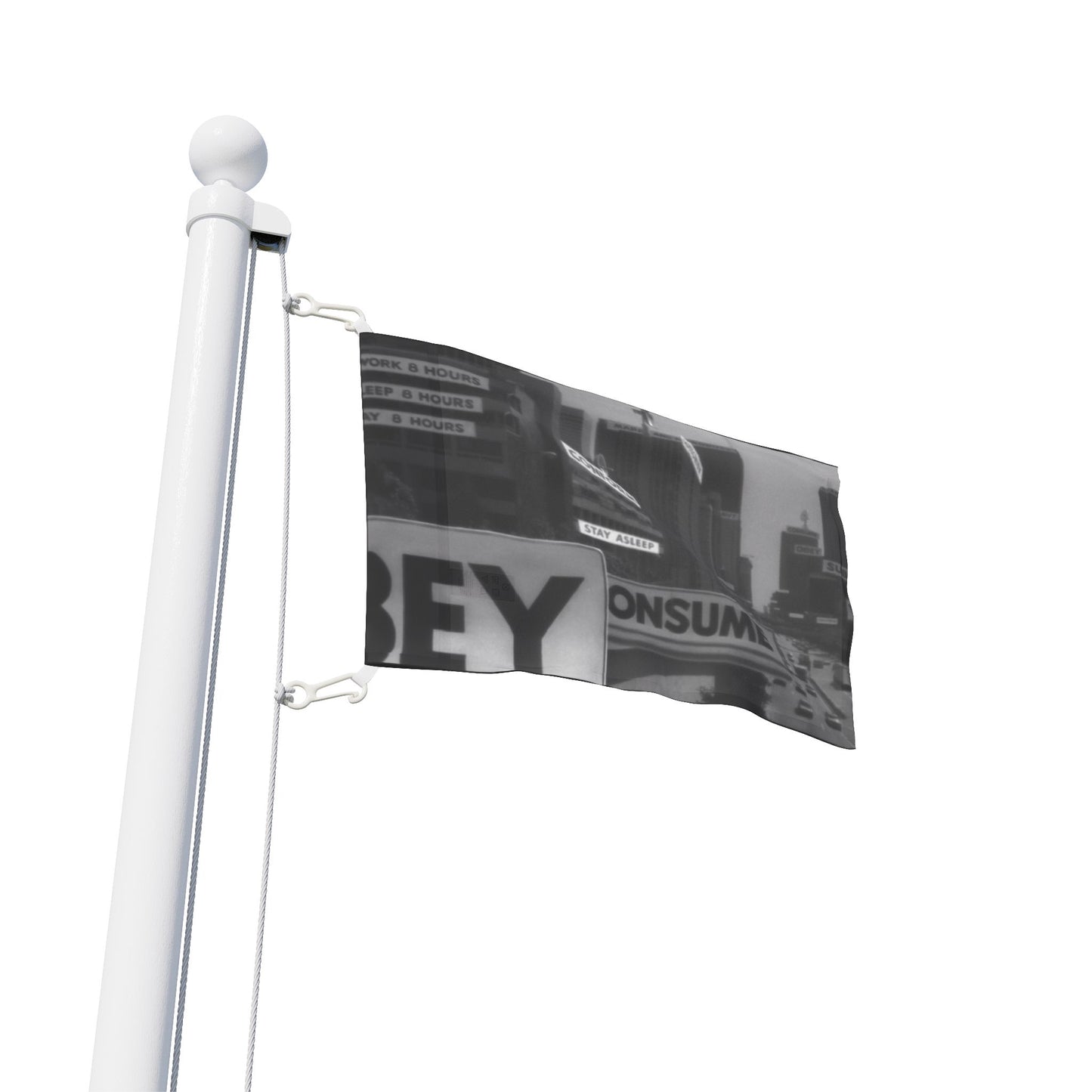 Urban Motivation Flag - "OBEY, CONFORM, STAY ASLEEP" - Premium Flags from Concordia Style Boutique - Just $24.88! Shop now at Concordia Style Boutique