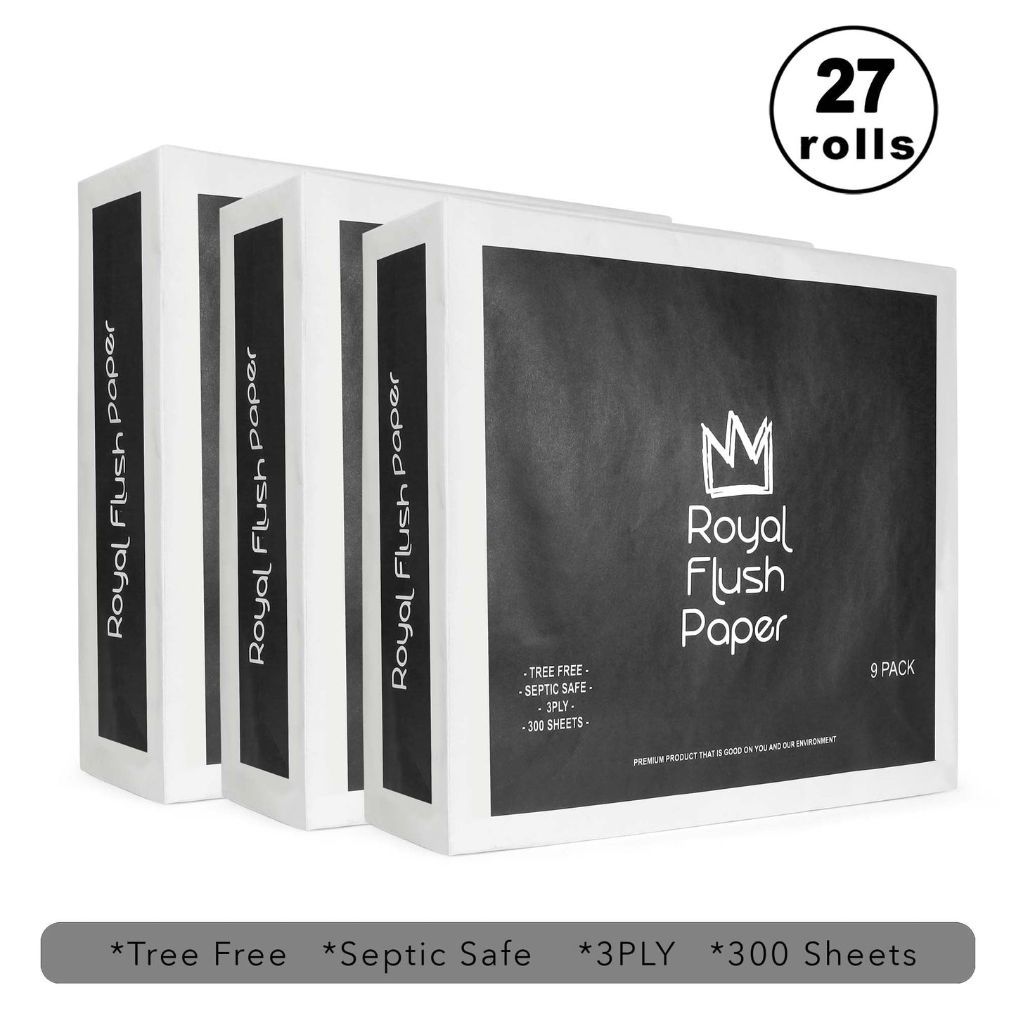 Premium Bamboo Toilet Paper - 27 roll box (3 packs of 9) - Concordia Style Boutique