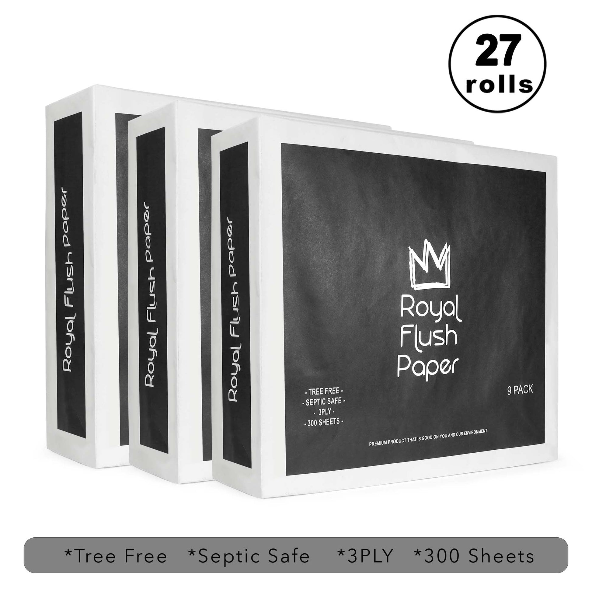 Premium Bamboo Toilet Paper - 27 roll box (3 packs of 9) - Concordia Style Boutique