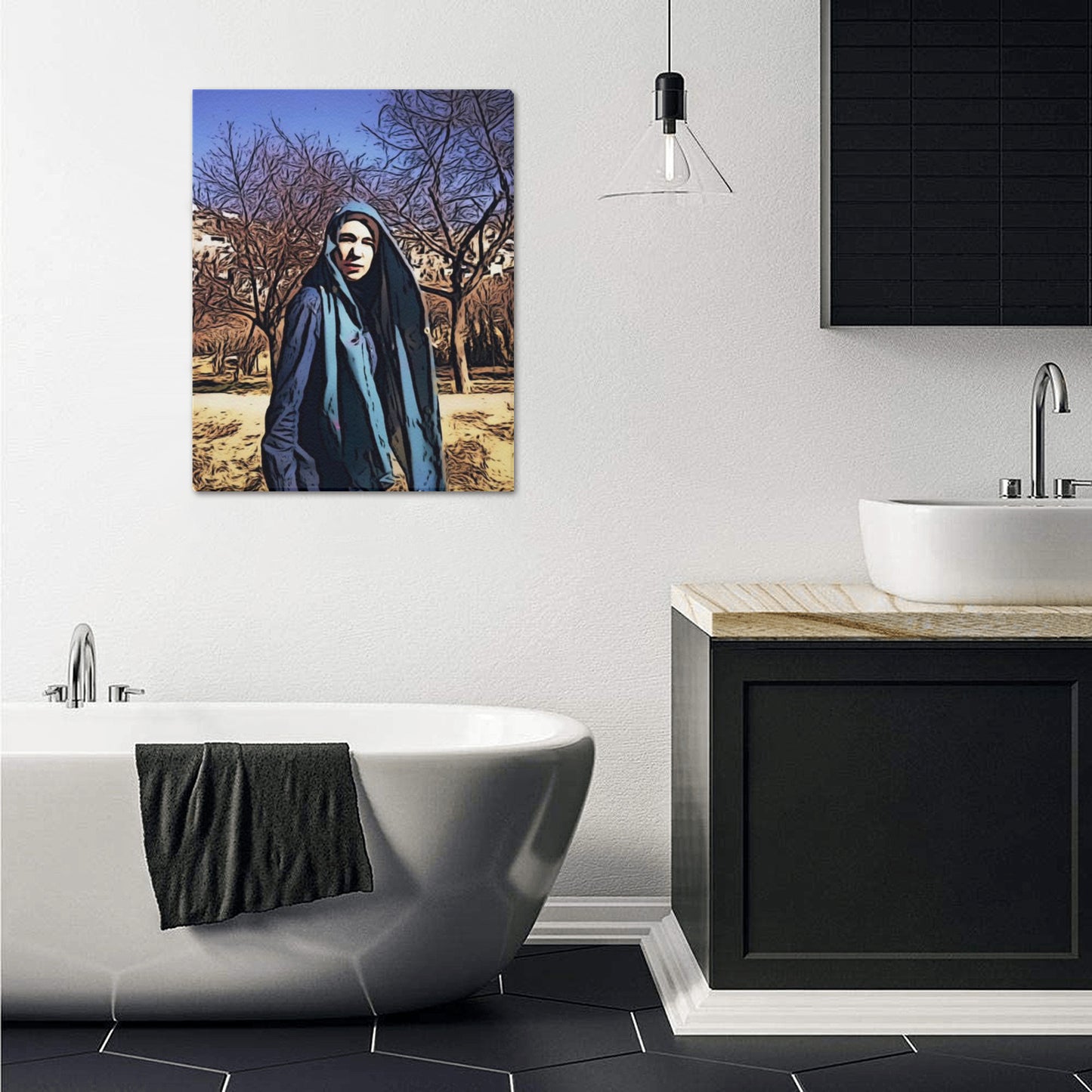 Frame Canvas Print 16"x20" (Made in USA) - "Linda In Kabul" - Premium Frame Canvas Print from Concordia Style Boutique - Just $48.82! Shop now at Concordia Style Boutique