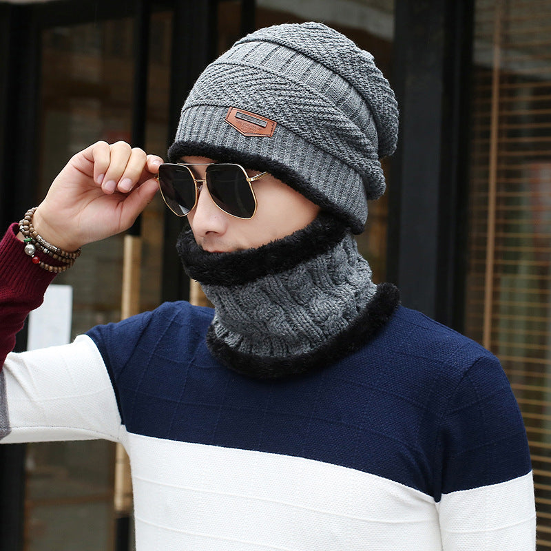 Men's Knitted Wool Hat Casual Warm Bib - Concordia Style Boutique