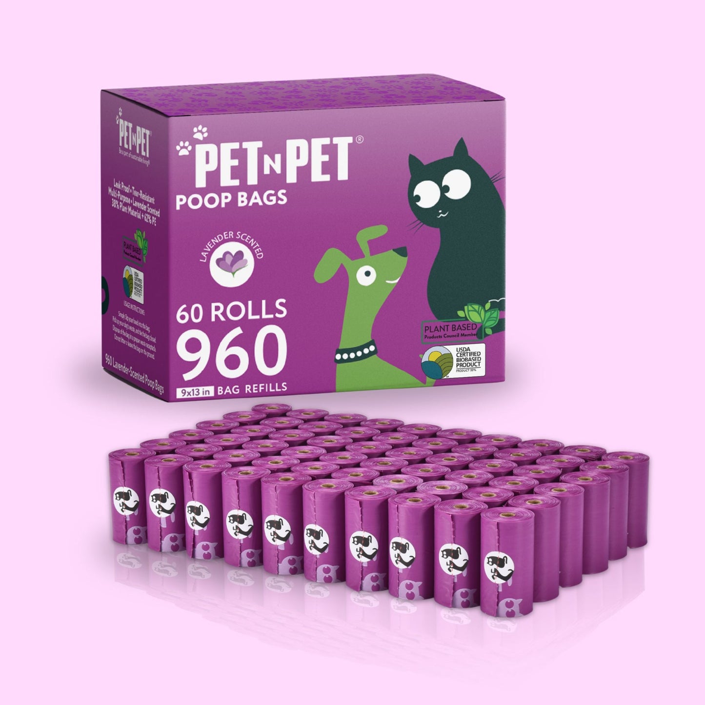 Premium Lavender - Scented Poop Bags