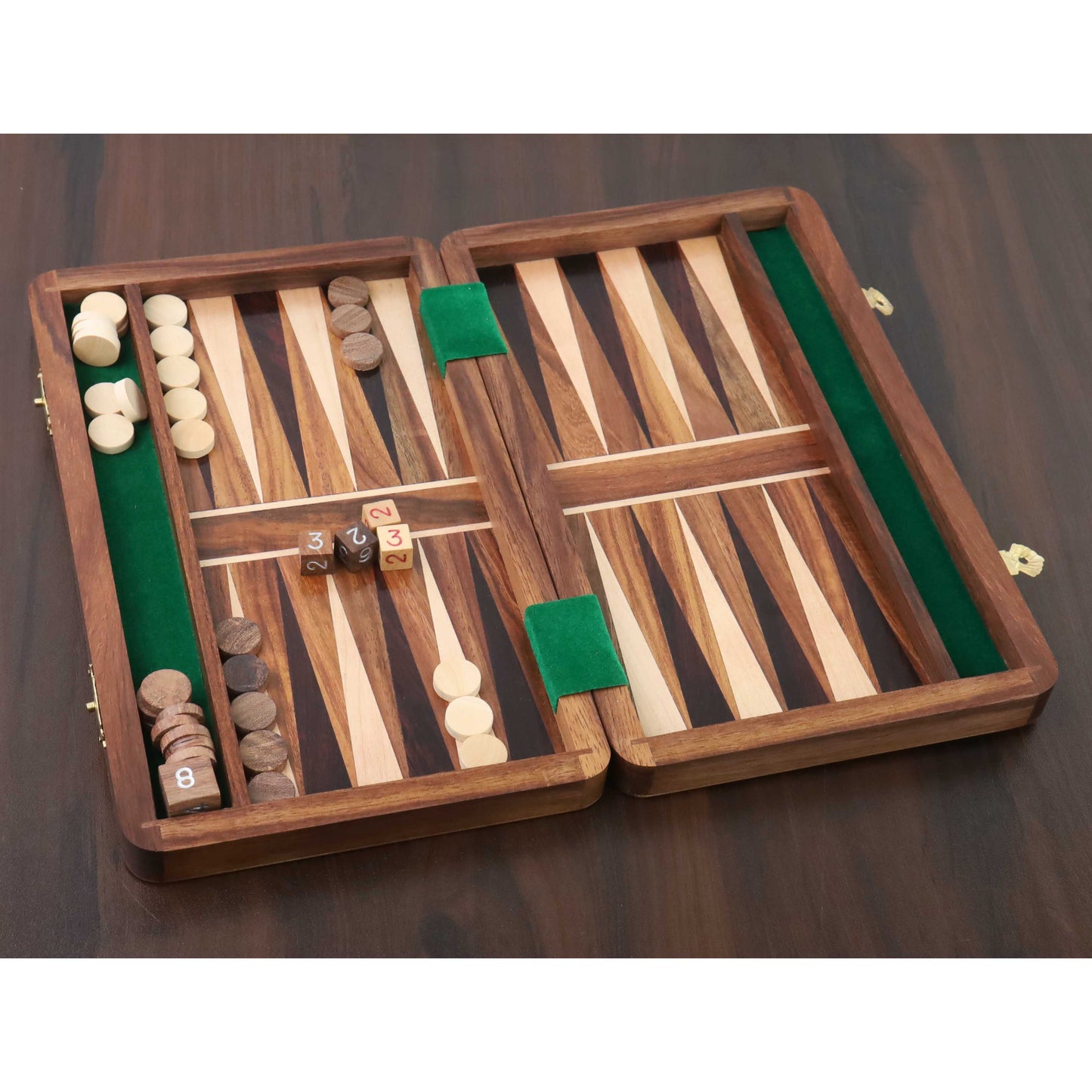 10" Handcrafted Wood Travel Backgammon pieces Set Game Folding Board - Premium Backgammon from Royal Chess Mall - Just $79.95! Shop now at Concordia Style Boutique