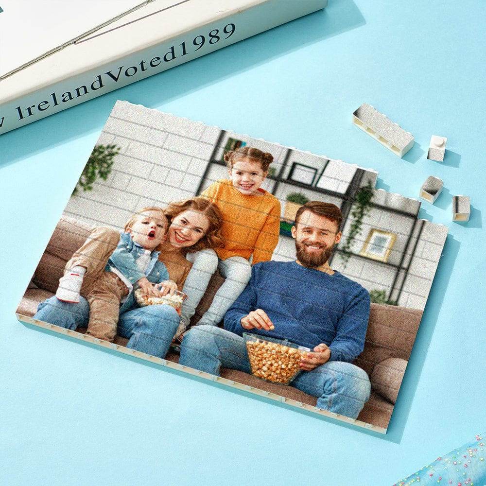 Personalized Building Brick Photo Block - Square Shape - Concordia Style Boutique