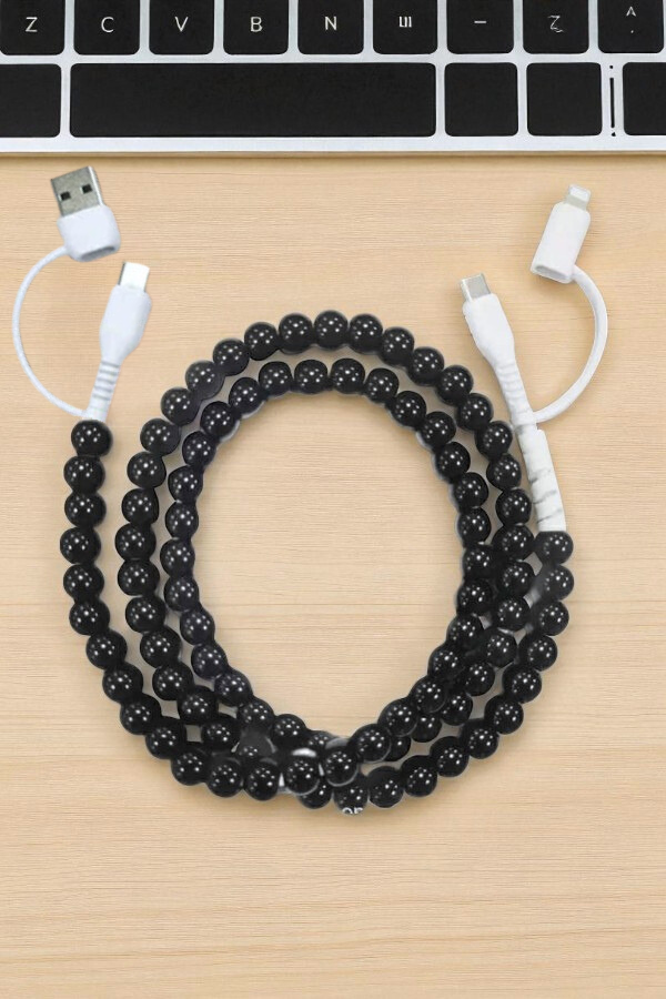 SC - ETA 9/22 - Updated Black Beaded Cord Phone Charger