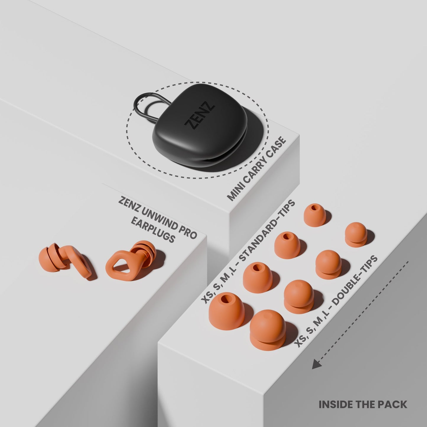 ZENZ - Unwind Pro Earplugs - Blaze Orange