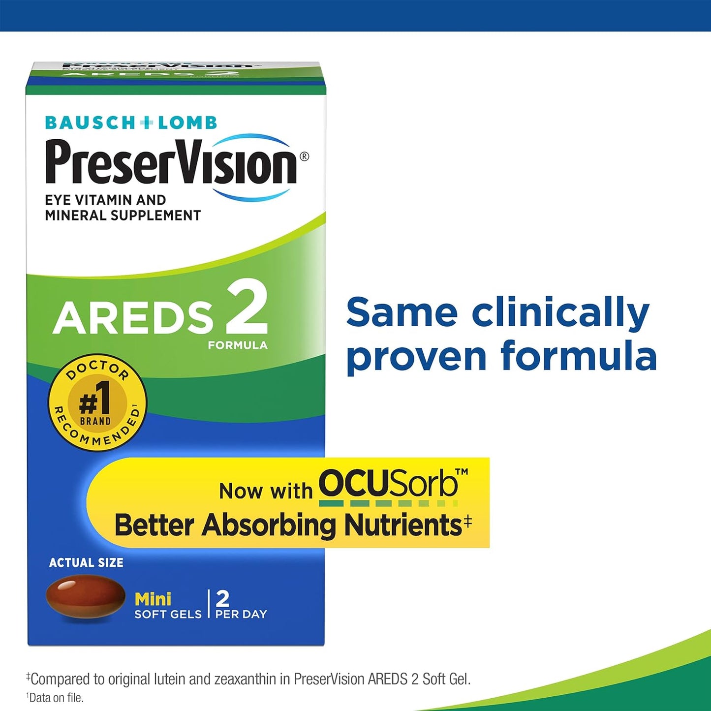 PreserVision AREDS 2 Eye Vitamin & 210 Softgels - Doctors Recommended - Clearance Sale