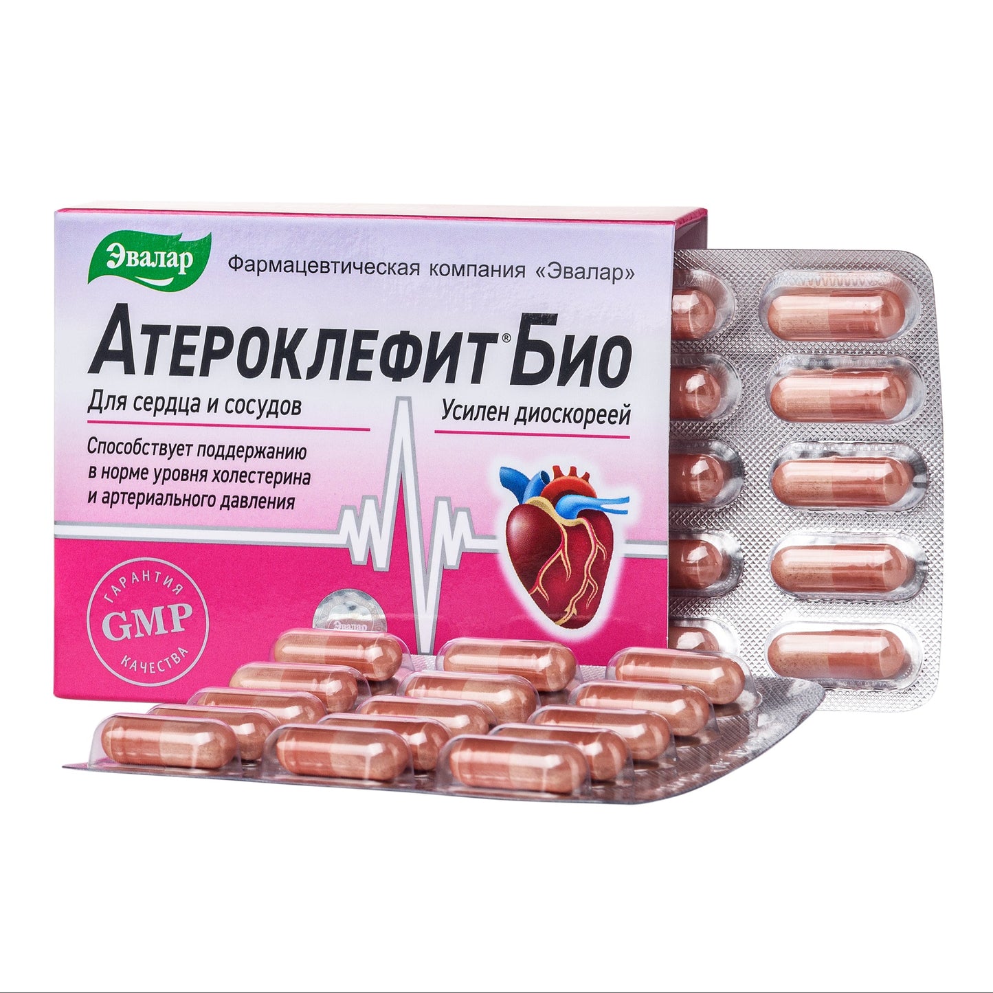 Dioscorea Villosa Wild Yam Red Clover by Evalar Ateroklefit Herb 30 Caps - Concordia Style Boutique