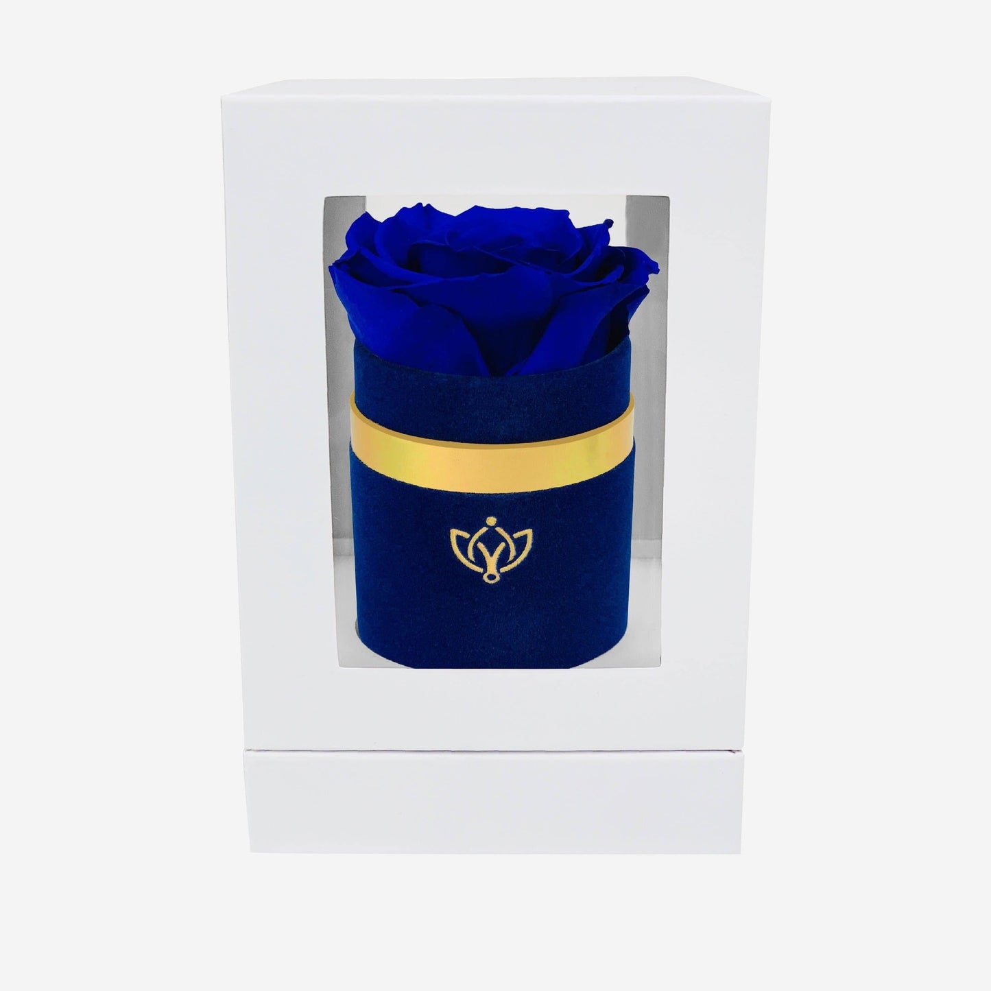 Single Royal Blue Suede Box | Royal Blue Rose