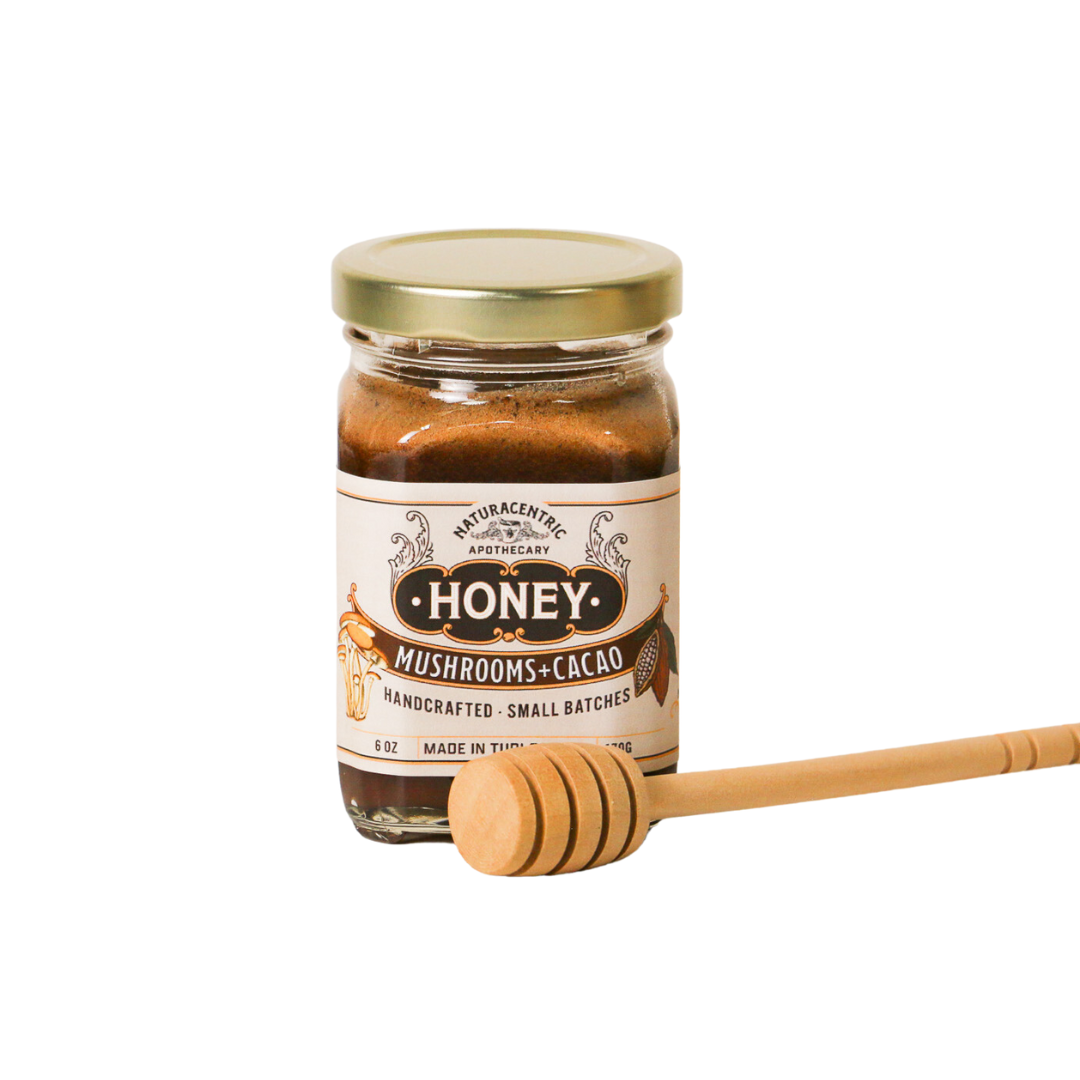 Mushrooms + Cacao Infused Honey - Concordia Style Boutique