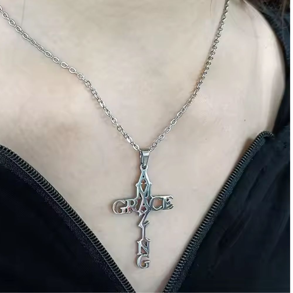 AMAZING GRACE CROSS NECKLACE - Concordia Style Boutique