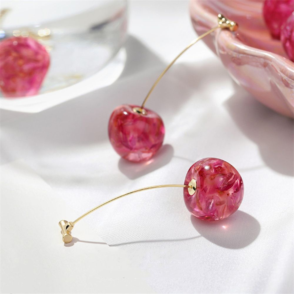 PINK CHERRY EARRINGS (PAIR) - Concordia Style Boutique