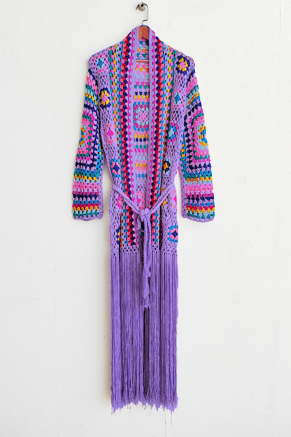 Fringe Tied Long Sleeve Cardigan - Premium Jacket from Concordia Style Boutique - Just $113! Shop now at Concordia Style Boutique