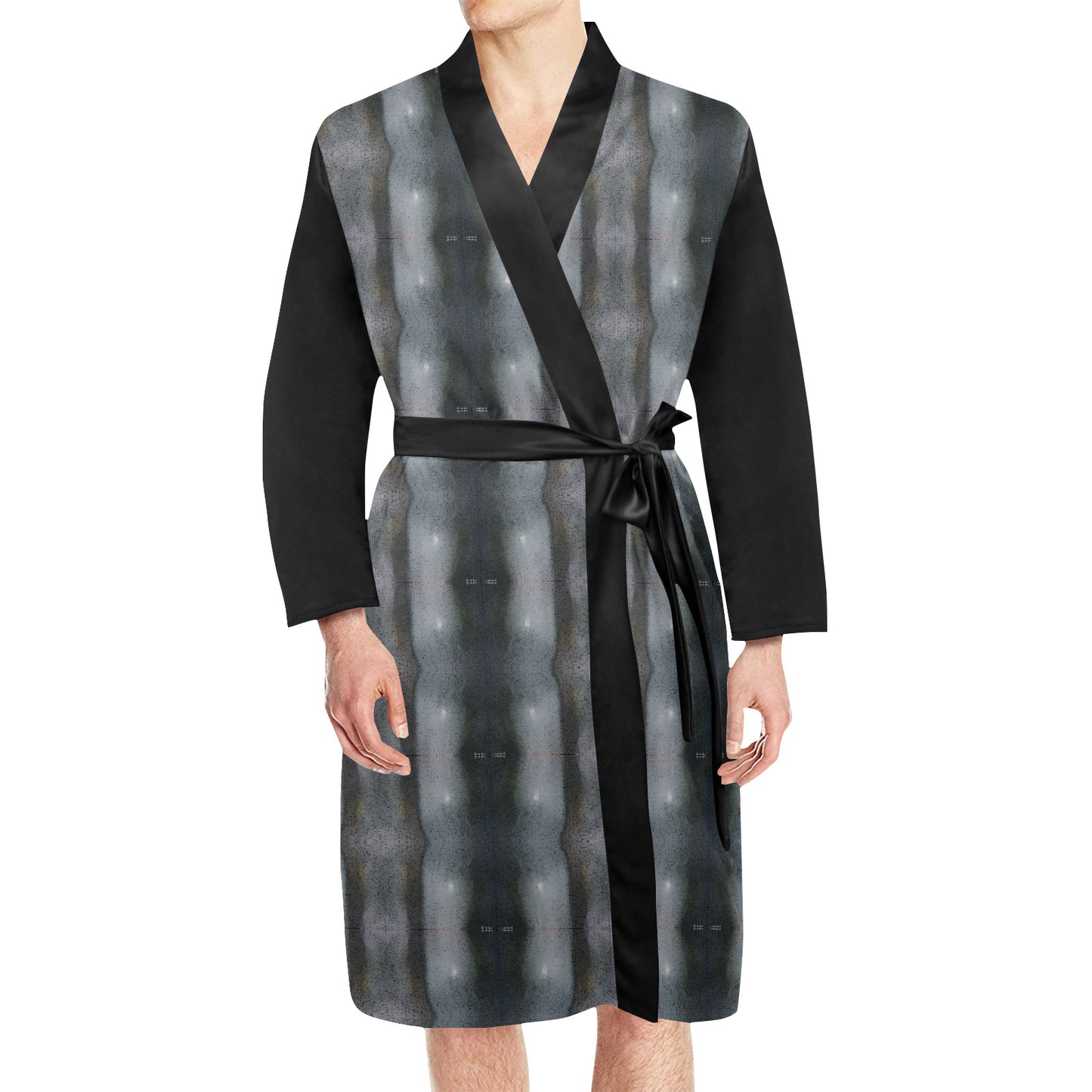 Men's Long Sleeve Belted Night Robe - "The Alien"" - Premium night gown from Concordia Style Boutique - Just $56.34! Shop now at Concordia Style Boutique