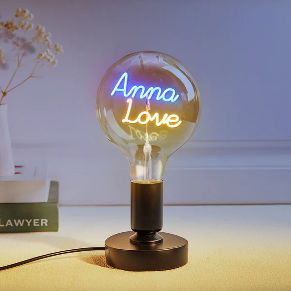 Personalized Custom Vintage Edison Led Filament Modeling Lamp with Custom Text - Soft Light Bulbs- Decorative Colorful Lights Led - Personalized Gift - Premium Lamp from Concordia Style Boutique - Just $25.20! Shop now at Concordia Style Boutique