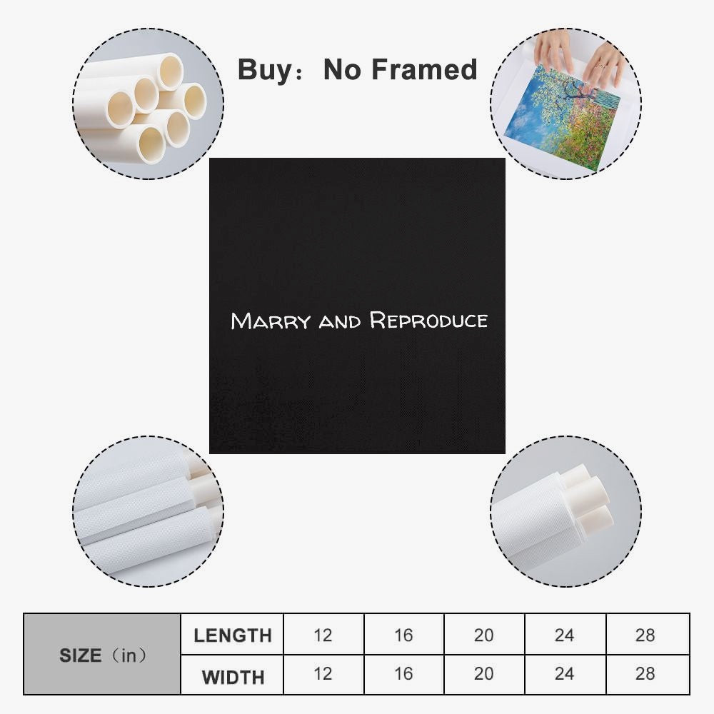 Square Unframed Canvas Prints - Marry and Reproduce - Concordia Style Boutique
