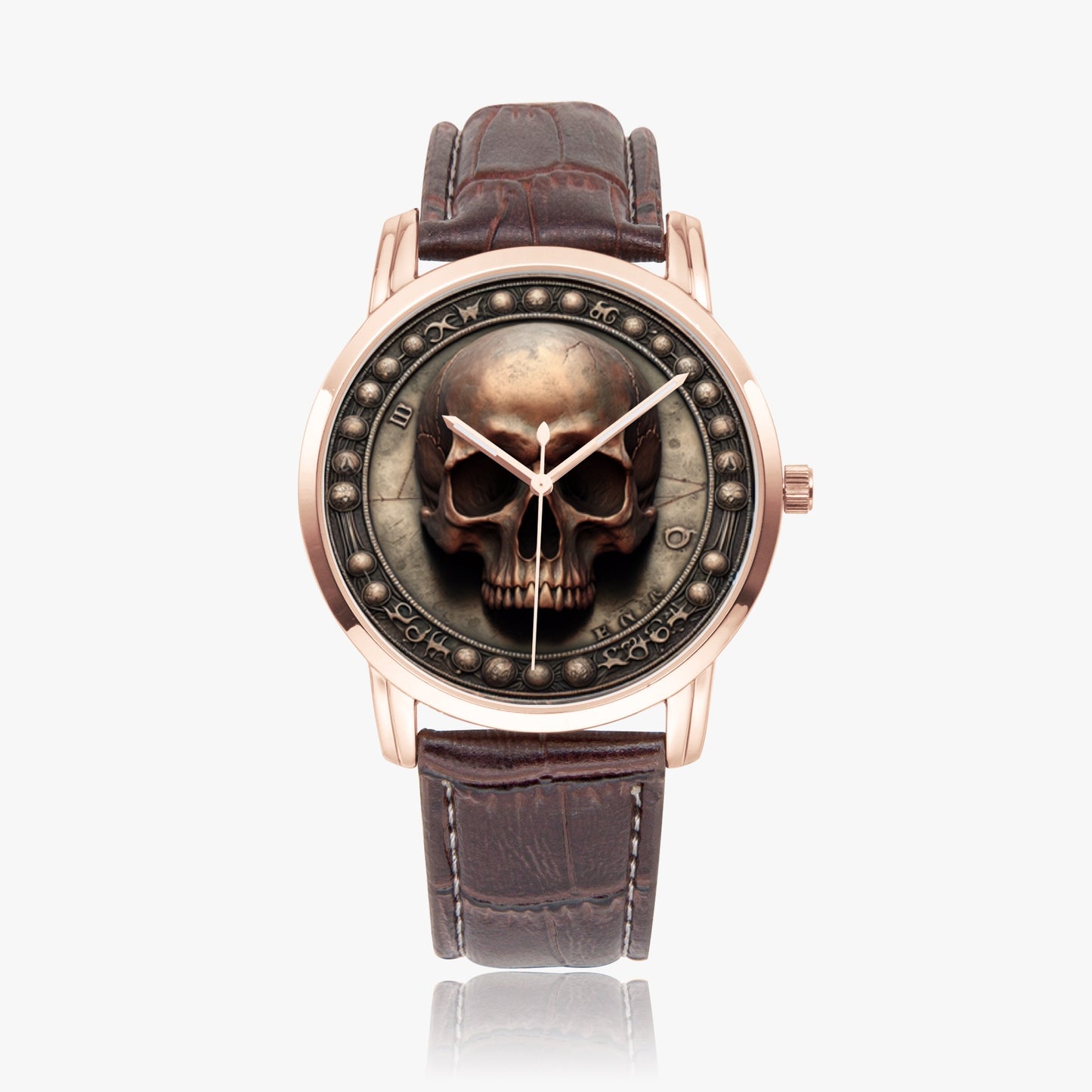 Wide Type Quartz Watch - "Memento Mori" - Unisex - Premium Leather Strap Watches from Concordia Style Boutique - Just $26.50! Shop now at Concordia Style Boutique