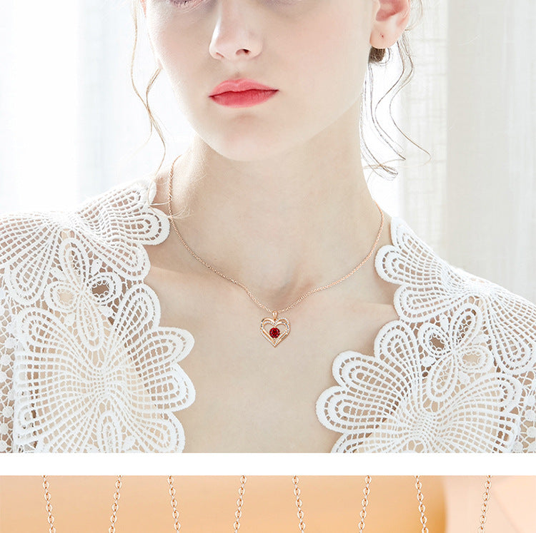 Heart Birthstone Necklace - "Memento Mori" - Premium Necklace from Concordia Style Boutique - Just $25.75! Shop now at Concordia Style Boutique
