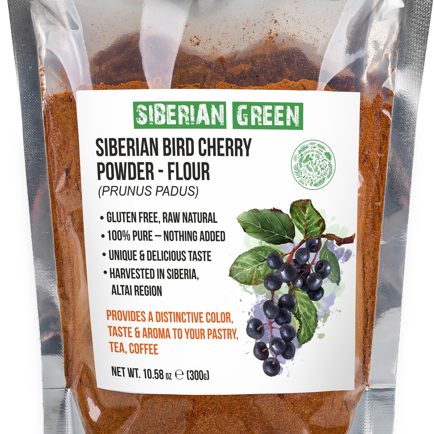 Premium Wild-Harvested Bird Cherry Flour, 300g – Natural & Nutrient-Rich - Concordia Style Boutique