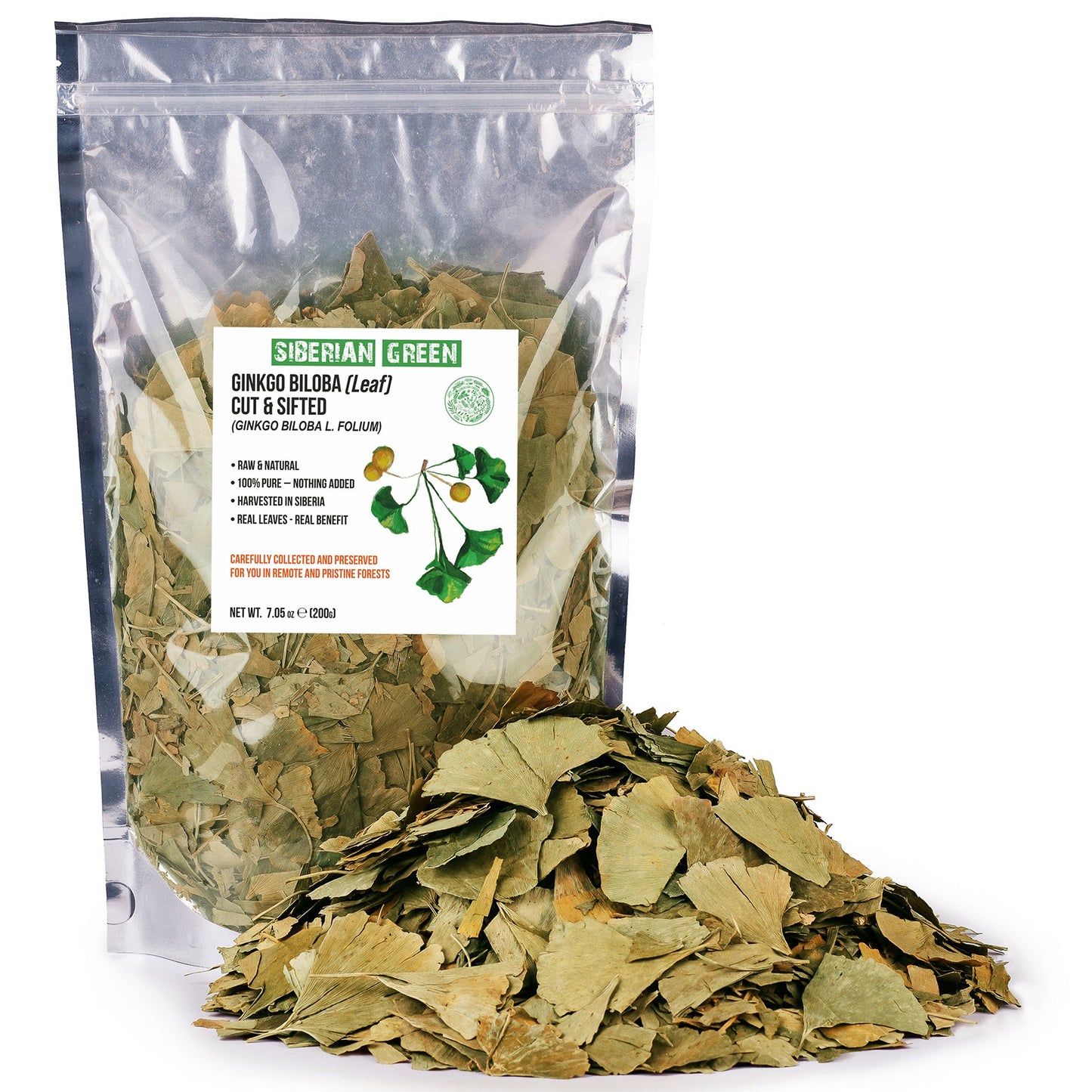 Organic Ginkgo Leaf Tea – 200g Premium Ginkgo Biloba Leaves with Sea Buckthorn - Concordia Style Boutique