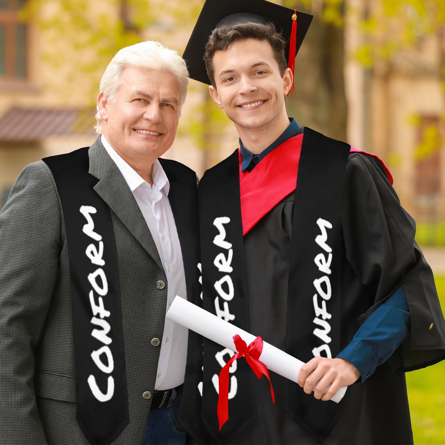 "Conform" - Graduation Stole - Premium Graduation Stoles from Concordia Style Boutique - Just $31.84! Shop now at Concordia Style Boutique