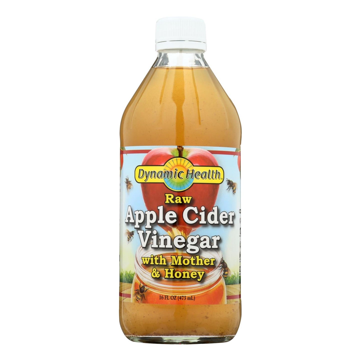 Dynamic Health Apple Cider Vinegar with The Mother and Honey - 16 Oz Glass Bottle - Premium Food And Beverage from Cozy Farm - Just $24.11! Shop now at Concordia Style Boutique