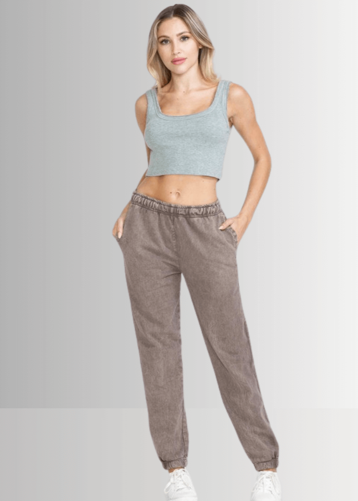 All Day French Terry Pocket Joggers Dark Ash Grey - Concordia Style Boutique