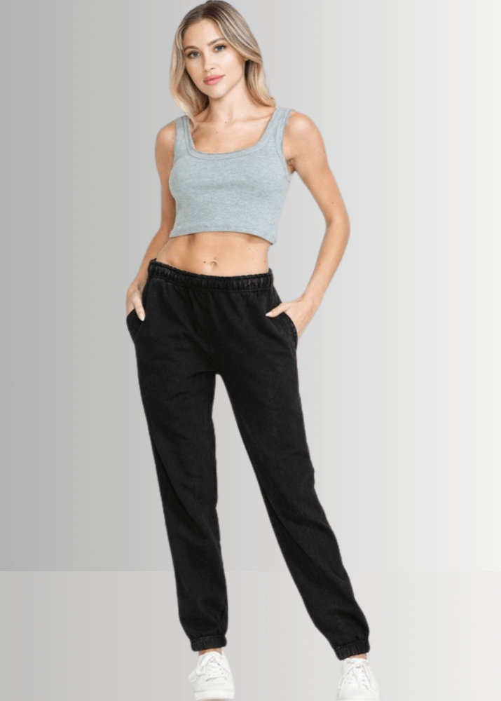All Day French Terry Pocket Joggers Dark Ash Grey - Concordia Style Boutique