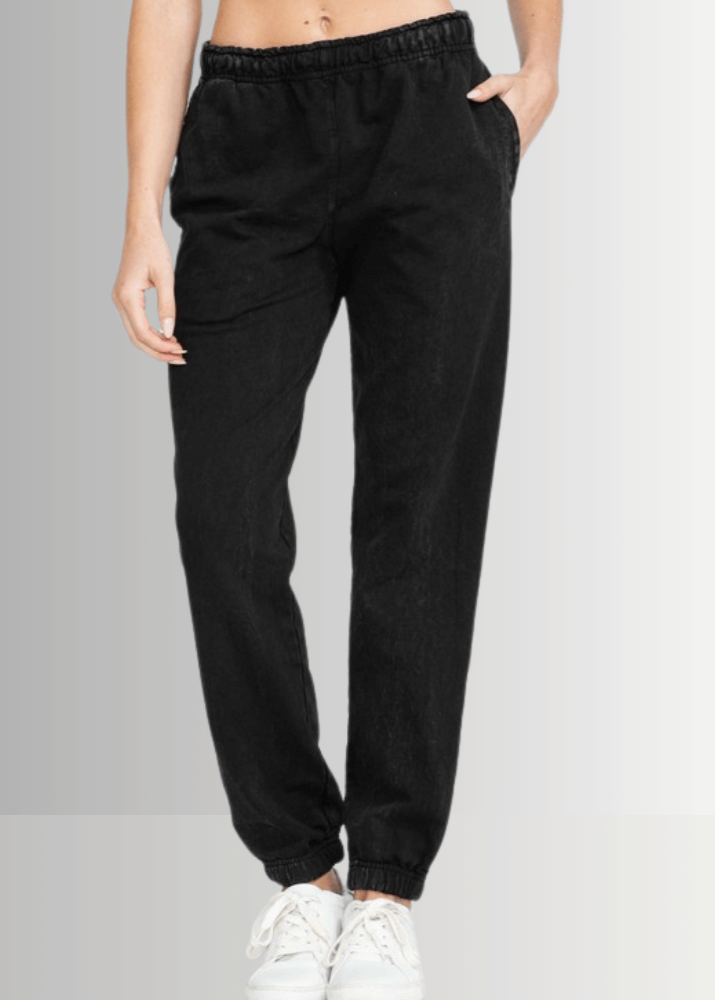 All Day French Terry Pocket Joggers Dark Ash Grey - Concordia Style Boutique