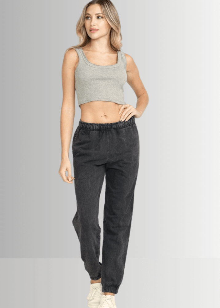 All Day French Terry Pocket Joggers Dark Ash Grey - Concordia Style Boutique
