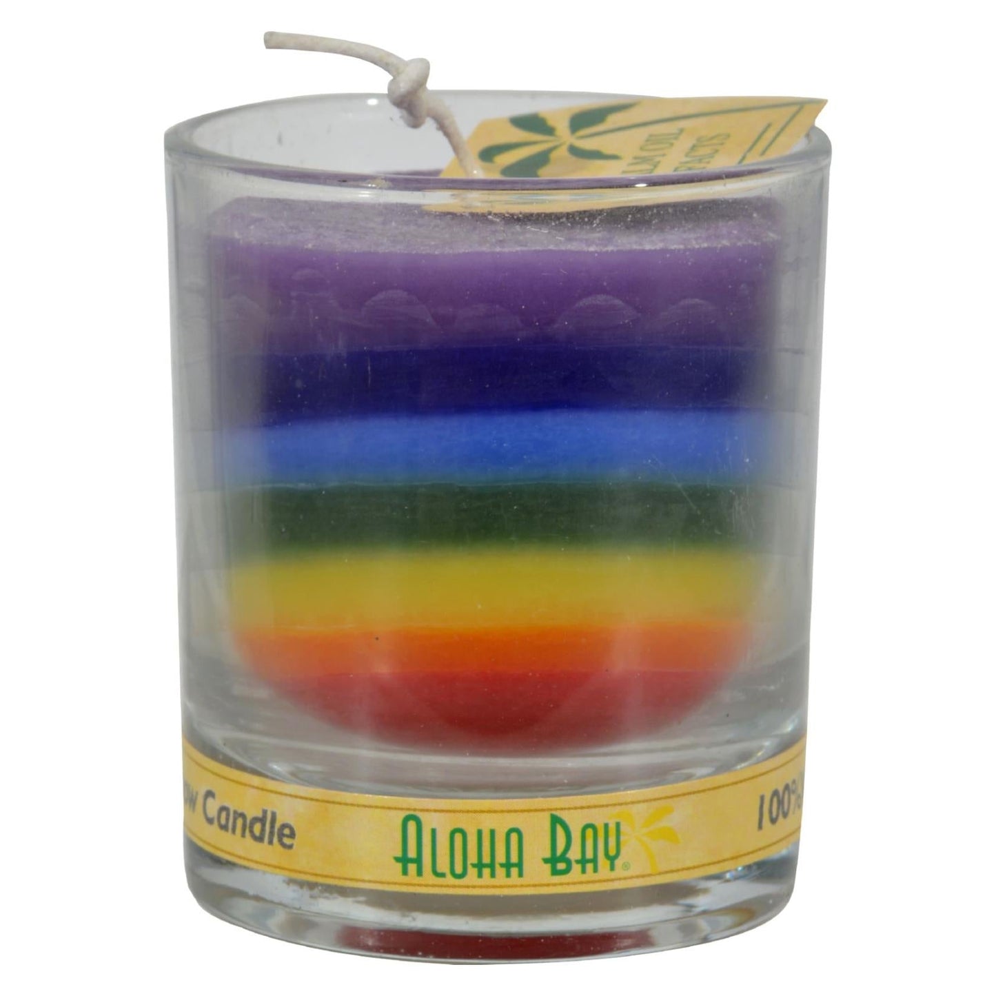 Aloha Bay Votive Jar Candle - Unscented Rainbow - Case of 12, 2.5 Oz Each - Concordia Style Boutique