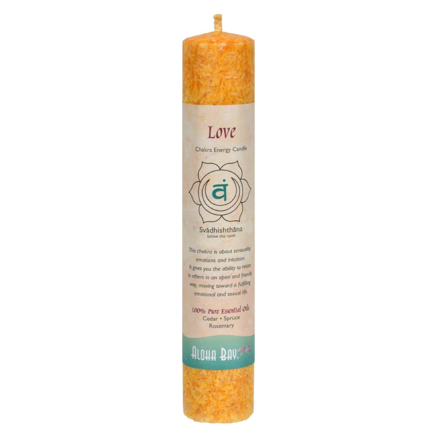 Aloha Bay Love Chakra Pillar Candle, 26 ounces - Concordia Style Boutique