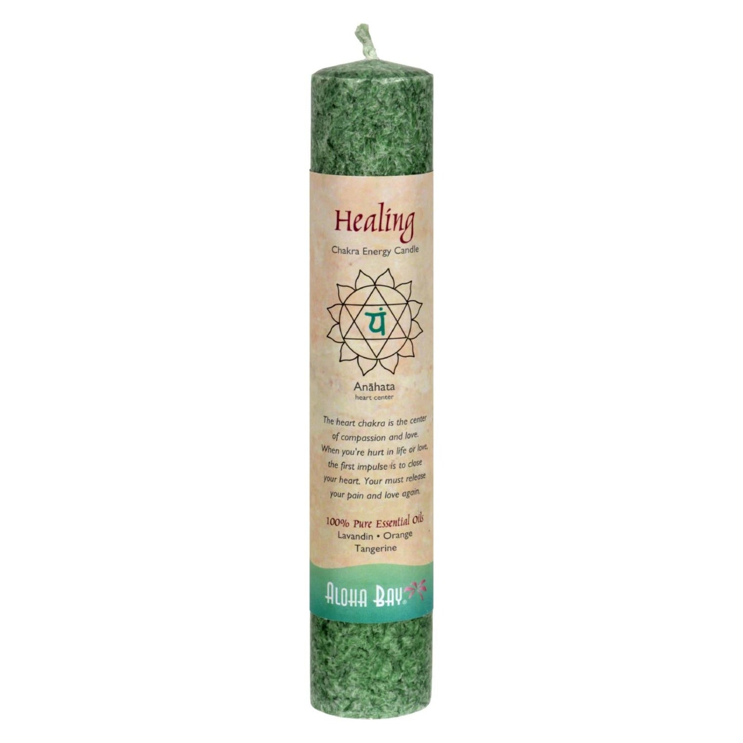 Aloha Bay Green Chakra Pillar Candle - Pack of 8 - Concordia Style Boutique