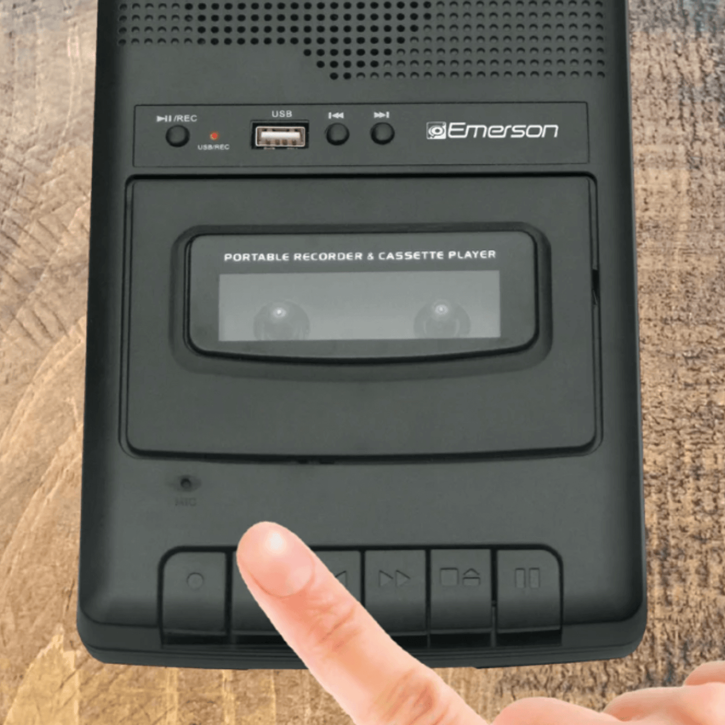 Emerson Portable Cassette Player and Recorder w Digital Conversion and Mic Input