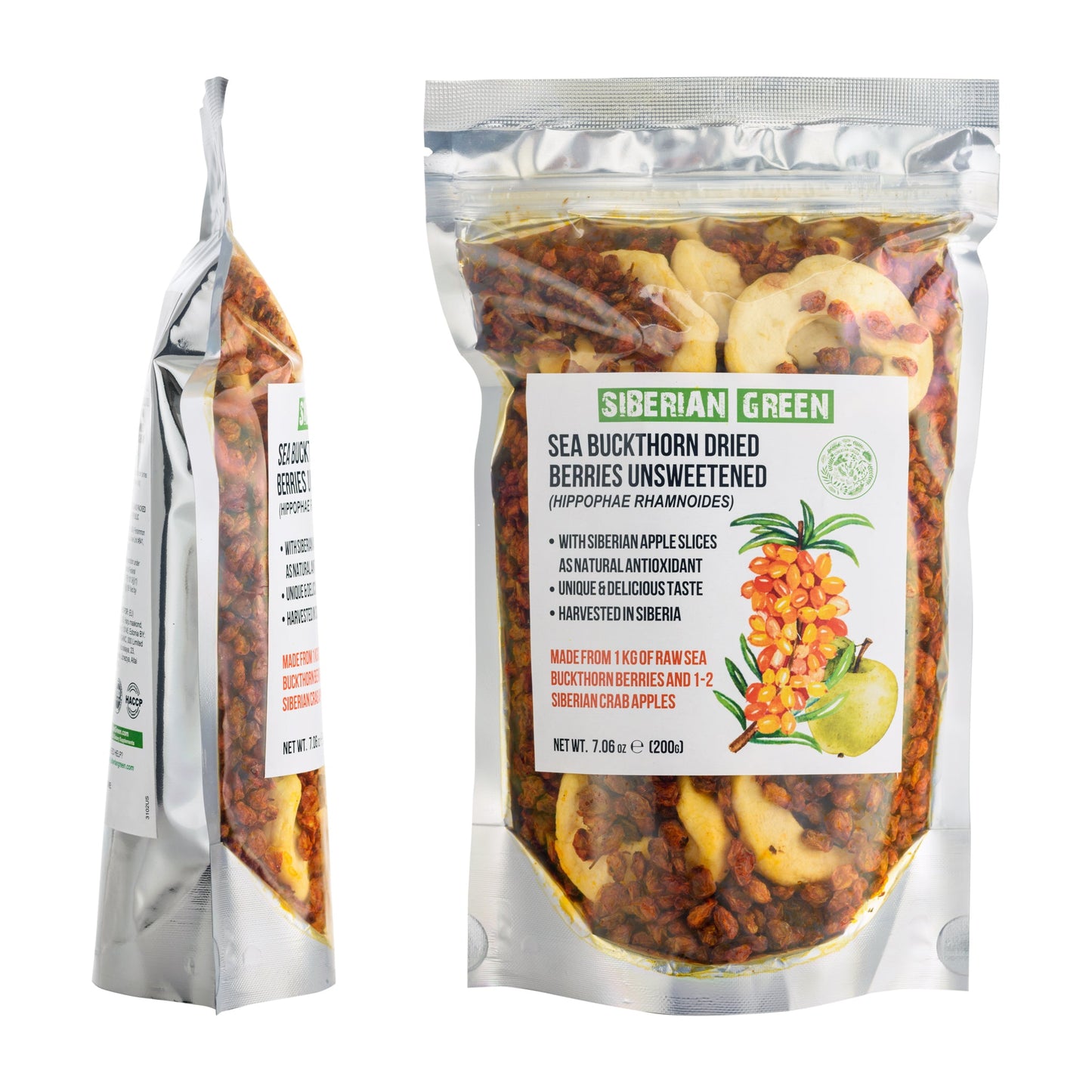 Sea Buckthorn Berries with Apple Slices – A Nutrient-Packed Superfood (200 g) - Concordia Style Boutique