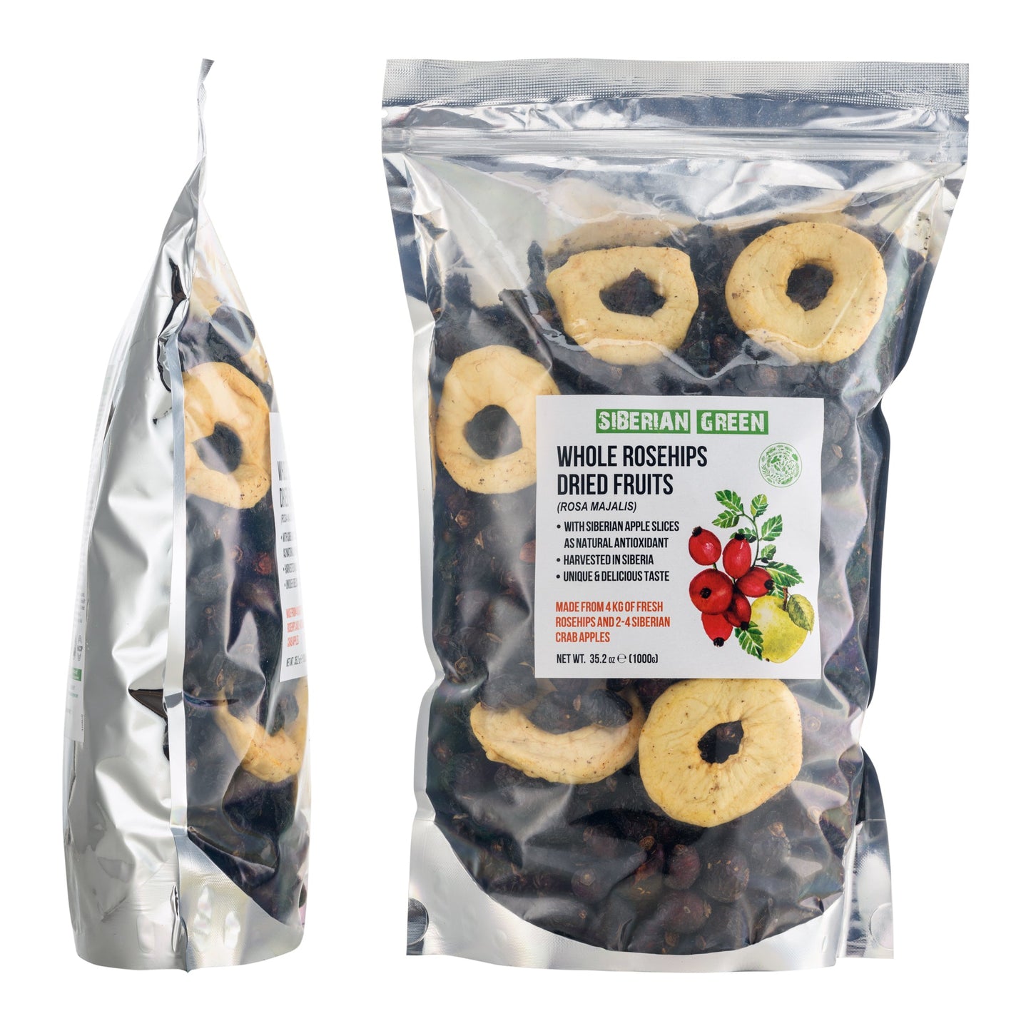 Antioxidant-Rich Superfood: Premium Dried Rose Hips with Apple Slices - Concordia Style Boutique