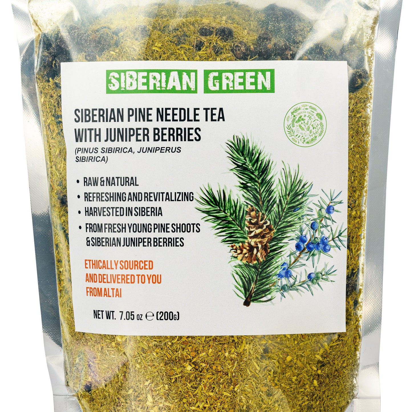 White Pine Needle Tea Loose Powder 200g - 100% Natural & Organic from Siberian Green - Concordia Style Boutique