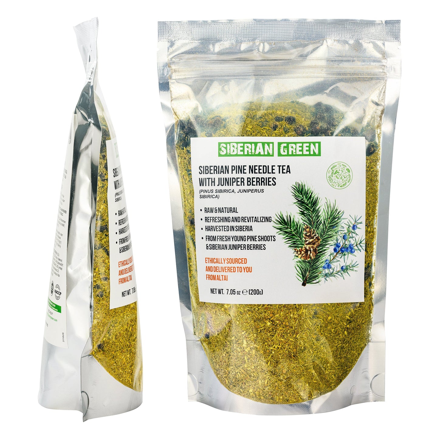 White Pine Needle Tea Loose Powder 200g - 100% Natural & Organic from Siberian Green - Concordia Style Boutique