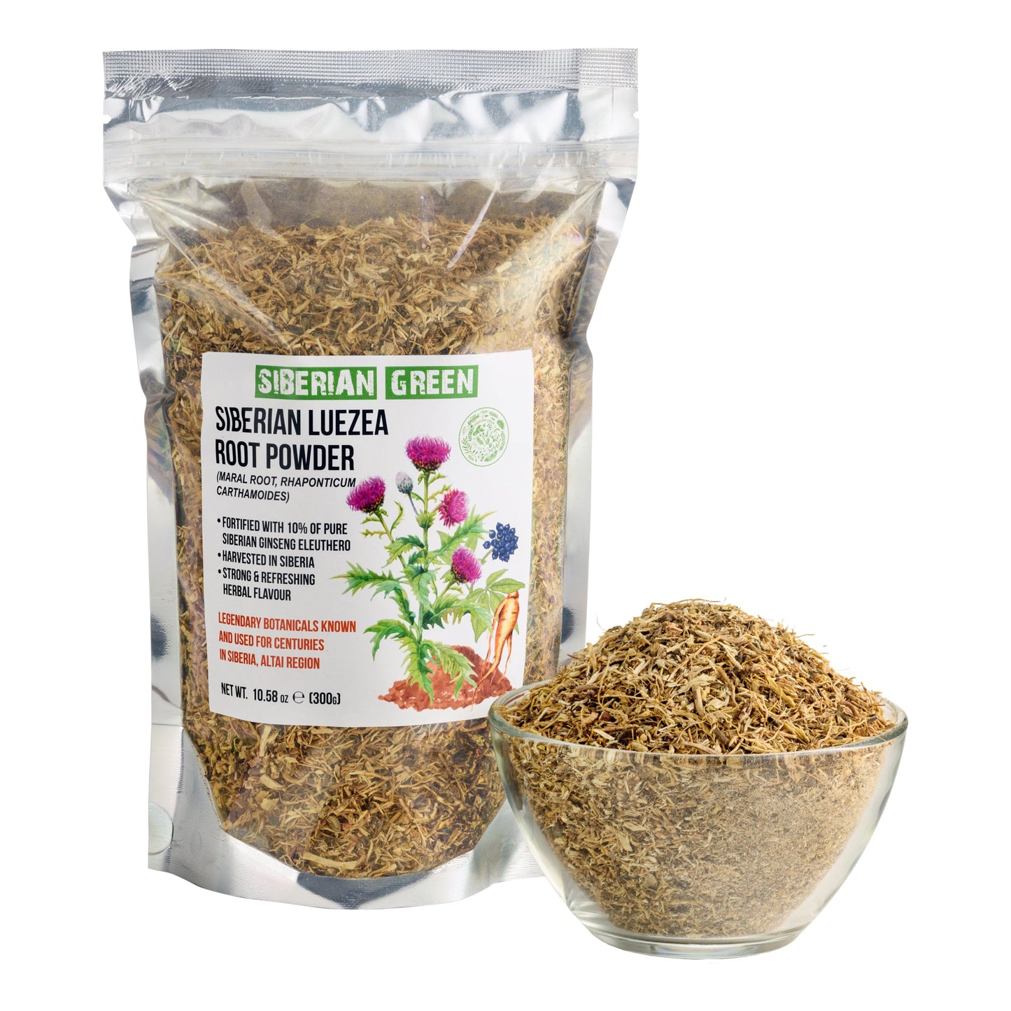Maral Leuzea Root with Eleuthero Siberian Ginseng - 100% Natural Powder - Concordia Style Boutique