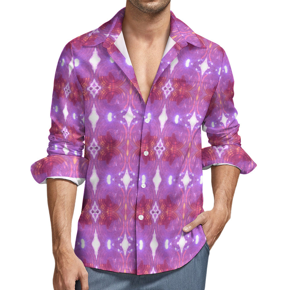 Casual One Pocket Long Sleeve Shirt -"Pink" - Premium shirt from Concordia Style Boutique - Just $31.64! Shop now at Concordia Style Boutique