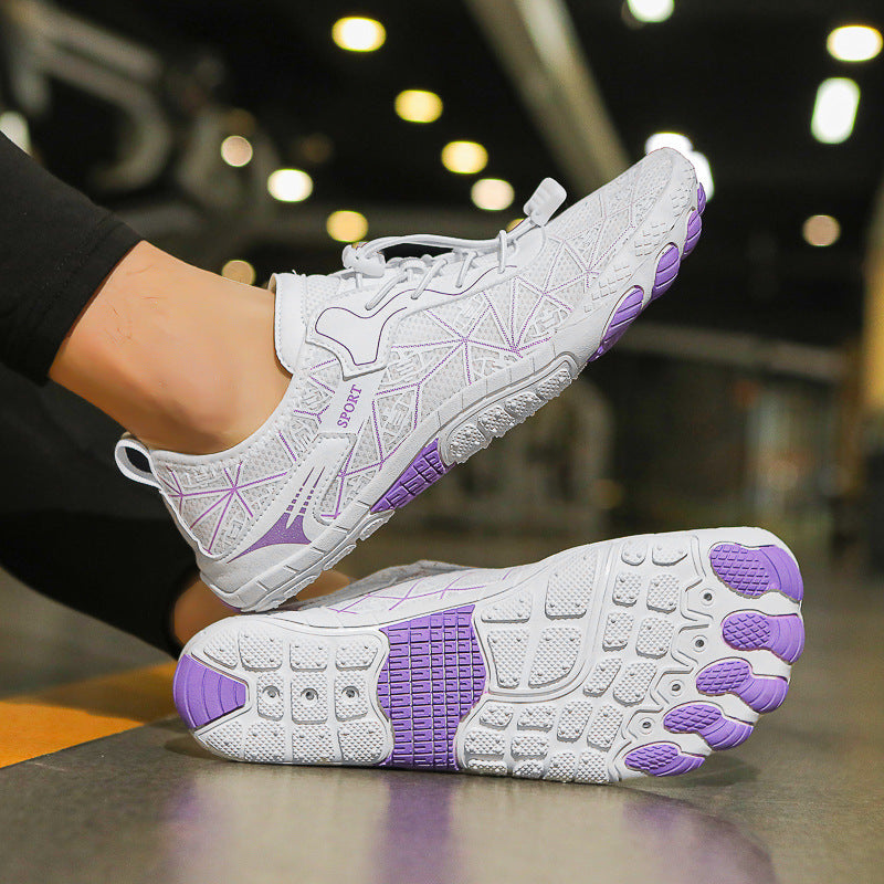 Elastic Lock Laces Mesh Contrast Breathable Athletic - Premium shoes from Concordia Style Boutique - Just $38.06! Shop now at Concordia Style Boutique