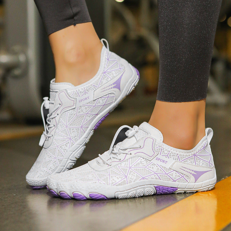 Elastic Lock Laces Mesh Contrast Breathable Athletic - Premium shoes from Concordia Style Boutique - Just $38.06! Shop now at Concordia Style Boutique